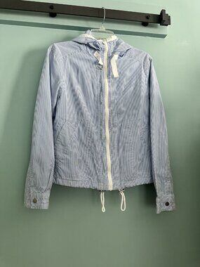 Talbots Blue White Pinstripe Light Jacket